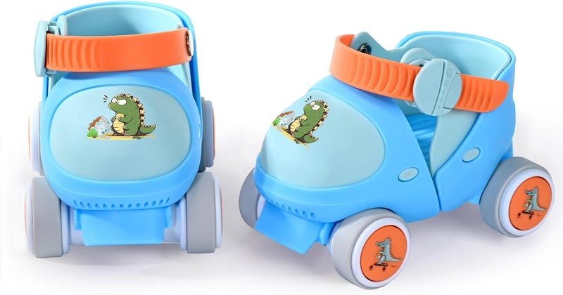 Mpoutik Kids Children's Adjustable Quad Roller Skates Wheels Lock Boys Girls Roller Skate for Beginners Toddlers Baby Age 2-6 Years Old - Image 1